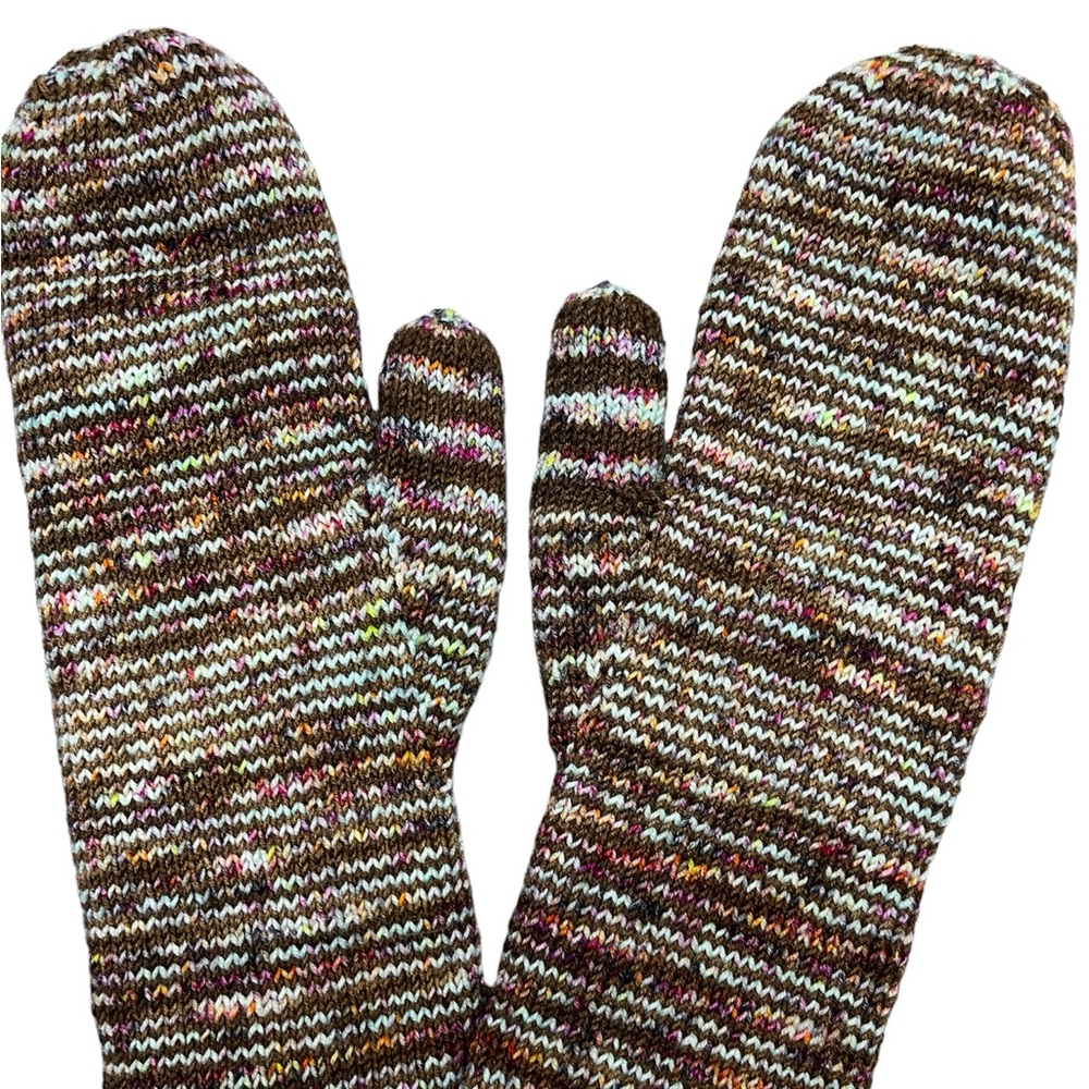 Double Knit Mittens, reversible, warm, handcrafted, homemade, small business